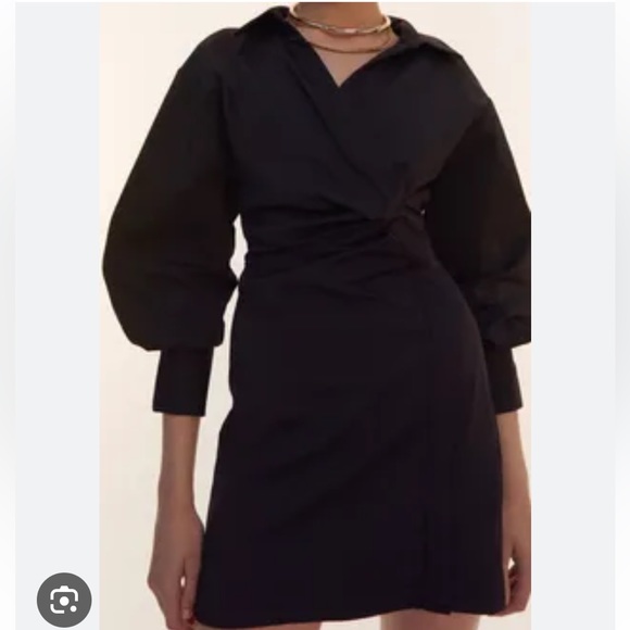 NWT Zara Poplin Wrap Dress 7385/377 - Picture 3 of 4